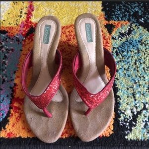 🌼Shoe Sale🌼 Red Wedge Sandal on Sale